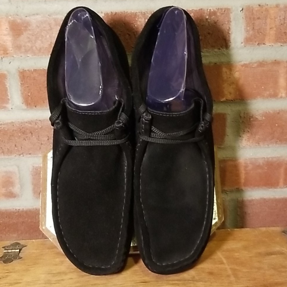 Clarks Wallabees Black Suede Men's Size 11 - Picture 8 of 10